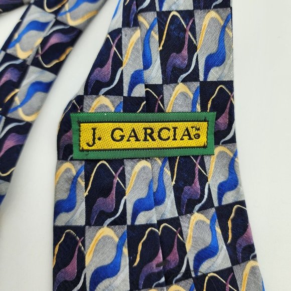 Lot of 2x J. GARCIA Men's Silk Necktie Warthog Glasses Limited Ed. Geometric - Picture 4 of 10